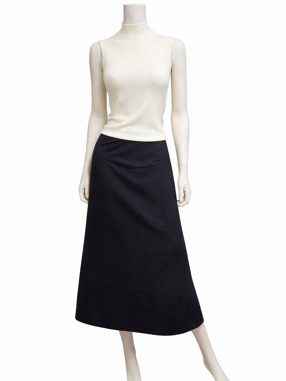 JIL SANDER | Minimalist Wool Blend Midi Skirt 34 / US 2
